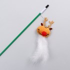 Дразнилка-удочка для кошек с бубенчиком "Олень", 40 см - Фото 2