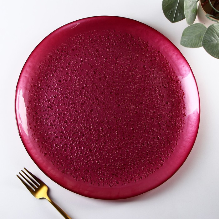 Блюдо Crispy, d=32 см, цвет бордовый - Фото 1