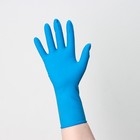 Перчатки латексные неопудренные High Risk, смотровые, нестерильные, текстурированные, размер L, 31 гр, 50 шт/уп (25 пар), цвет голубой - Фото 3