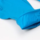 Перчатки латексные неопудренные High Risk, смотровые, нестерильные, текстурированные, размер L, 31 гр, 50 шт/уп (25 пар), цвет голубой - Фото 4