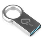 Флешка Qumo Ring, 32 Гб,  USB3.0, металлик - Фото 1