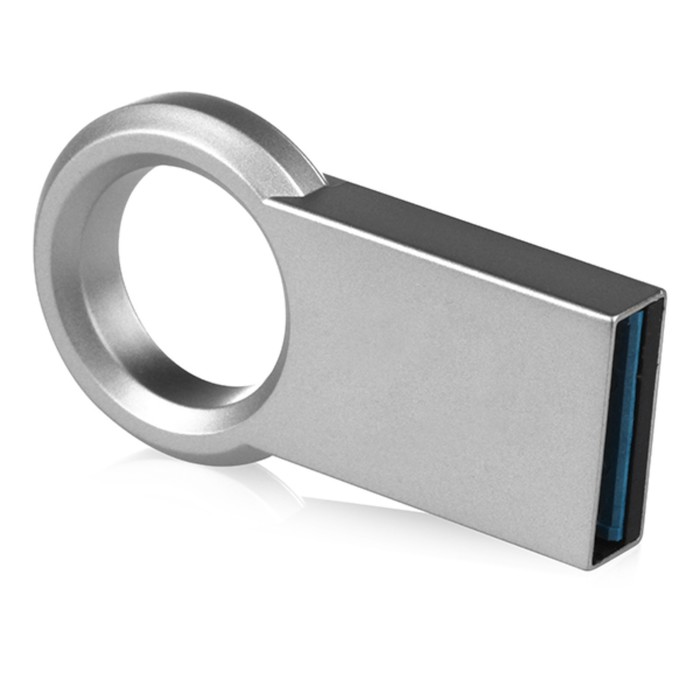 Флешка Qumo Ring, 32 Гб,  USB3.0, металлик - фото 51302401