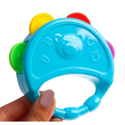 Погремушка Крошка Я «Бубен», от 3 мес., МИКС