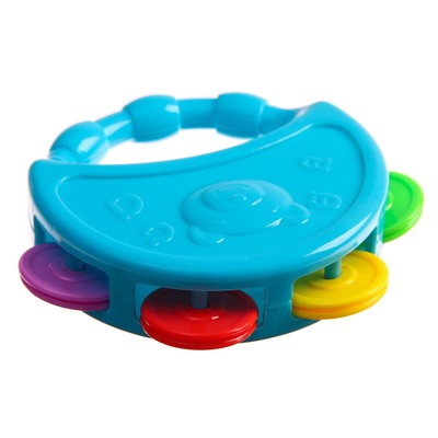 Погремушка Крошка Я «Бубен», от 3 мес., МИКС