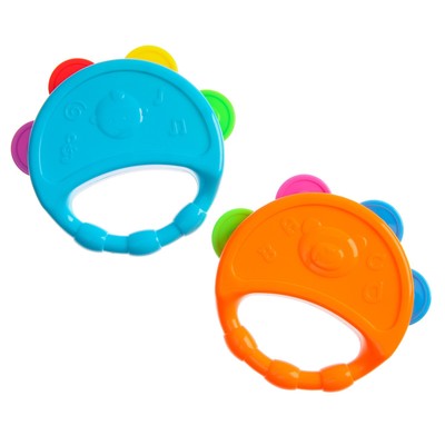 Погремушка Крошка Я «Бубен», от 3 мес., МИКС