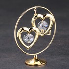Сувенир «Сердца в кольце», с кристаллами - Фото 3