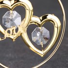 Сувенир «Сердца в кольце», с кристаллами - Фото 4