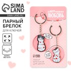 Брелок для ключей парный «ЗаМУРчательная любовь», акриловый, 13,3 х 8 - Фото 1