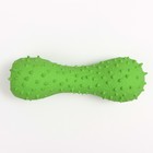 Игрушка пищащая для собак из латекса "Кость", 12 см, зелёная - Фото 2