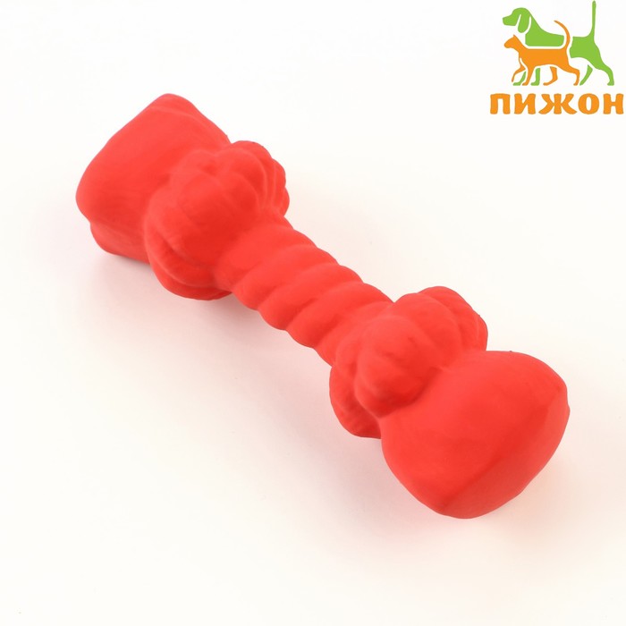 

Игрушка пищащая для собак из латекса "Канат", 12 см, красная