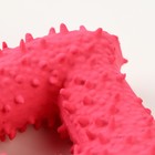 Игрушка пищащая для собак из латекса "Квадрат", 8,5 х 8,5 см, розовая - Фото 3