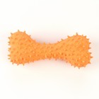 Игрушка пищащая для собак из латекса "Кость изогнутая", 14 см, оранжевая - фото 6698225