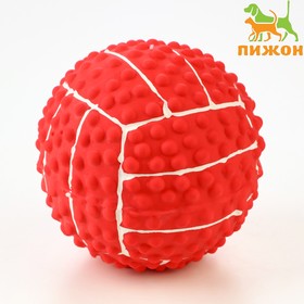 Игрушка пищащая для собак из латекса 'Волейбол', 7,5 см, розовая