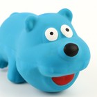 Игрушка пищащая для собак из латекса "Пес", 9 см, голубая - фото 9483042
