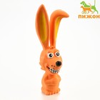 Игрушка пищащая для собак из латекса "Зайчик", 17 см, оранжевая - фото 9982807