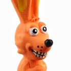 Игрушка пищащая для собак из латекса "Зайчик", 17 см, оранжевая - Фото 5