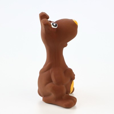 Игрушка для собак «Бобик», 11 см, пищащая, латекс, коричневая