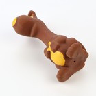 Игрушка для собак «Бобик», 11 см, пищащая, латекс, коричневая - Фото 5