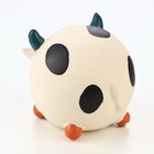 Игрушка пищащая для собак из латекса "Корова-Мяч", 8 см, белая - фото 6698277
