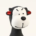 Игрушка пищащая для собак "Пёс-кегля", 14 см, чёрная/белая/бордовая - фото 9483059