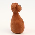 Игрушка пищащая для собак "Пёс-кегля", 14 см, коричневый/розовый - фото 9384481