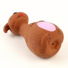 Игрушка пищащая для собак "Пёс-кегля", 14 см, коричневый/розовый - фото 9384483