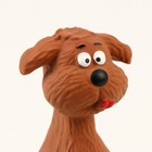 Игрушка пищащая для собак "Пёс-кегля", 14 см, коричневый/розовый - фото 9384484