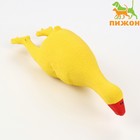 Игрушка пищащая для собак из латекса "Гусь", 19 см, жёлтая - фото 298862998