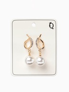 Серьги с жемчугом «Грейс», две бусины, белые в золоте, шар №20 - Фото 5