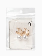 Серьги с жемчугом «Грейс», две бусины, белые в золоте, шар №20 - Фото 8