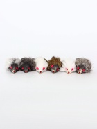 Мышь из натурального меха, 7.5 см, микс белая/серая, фасовка 30 шт. - Фото 4