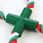 Игрушка канатная «Зимняя восьмёрка», тренировочная, до 20 см, 100 г, разноцветная - фото 67925542