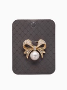 Брошь «Жемчужинка» классический бантик, цвет белый в золоте - Фото 4