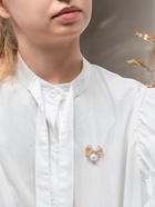 Брошь «Жемчужинка» классический бантик, цвет белый в золоте - Фото 5