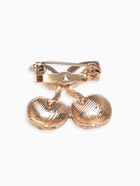 Брошь «Вишенки» пара с листом, красно-зелёная в золоте - Фото 3