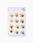 Брошь «Корона» с тремя лучами, МИКС в золоте (комплект 12 шт) - фото 51078033