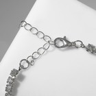 Колье «Драгоценность» квадрат, бело-красное в серебре, 36 см - Фото 3