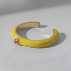 Кольцо «Минимал» стразинка, жёлтое в золоте, безразмерное - Фото 1