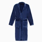 Халат унисекс LoveLife "Hygge" цвет тёмно-синий, one size, микрофибра, 100% п/э, 250 г/м2 9079413 - фото 14083311