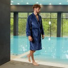 Халат унисекс LoveLife "Hygge" цвет тёмно-синий, one size, микрофибра, 100% п/э, 250 г/м2 9079413 - фото 14083310