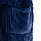 Халат унисекс LoveLife "Hygge" цвет тёмно-синий, one size, микрофибра, 100% п/э, 250 г/м2 9079413 - фото 14083315