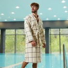 Халат мужской LoveLife "Клетка" Вид 2, one size, микрофибра, 100% п/э, 250 г/м2 9079446 - фото 844194