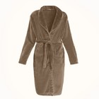 Халат LoveLife "Cozy" цвет серо-коричневый, размер M, микрофибра, 100% п/э, 250 г/м2 - фото 39427753