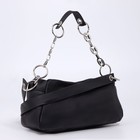 Сумка-багет на молнии, цвет чёрный - фото 24726392