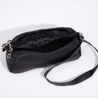 Сумка-багет на молнии, цвет чёрный - фото 24726395