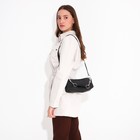 Сумка-багет на молнии, цвет чёрный - фото 24726396