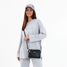 Сумка женская кросс-боди на молнии, 24×7×15 см, чёрная - Фото 11