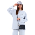 Сумка женская кросс-боди на молнии, 24×7×15 см, чёрная - Фото 2