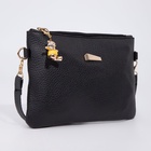 Сумка женская кросс-боди на молнии, 24×7×15 см, чёрная - Фото 5