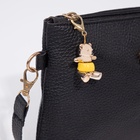 Сумка женская кросс-боди на молнии, 24×7×15 см, чёрная - Фото 6